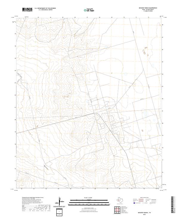 McElroy Ranch, TX — USGS 7.5-minute topo (2022)