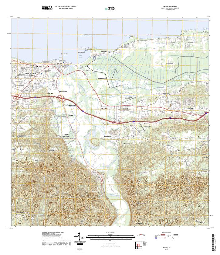 Arecibo, PR — USGS 7.5-minute topo (2024)