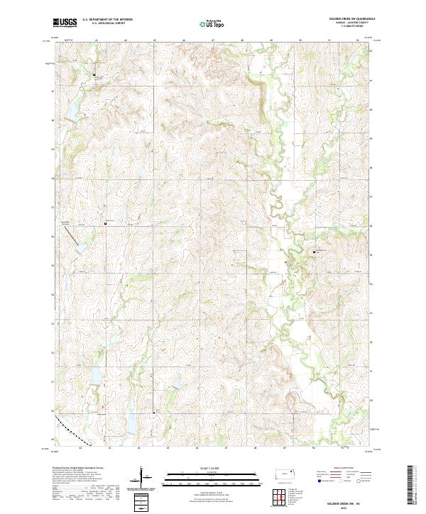Soldier Creek SW, KS — USGS 7.5-minute topo (2022)