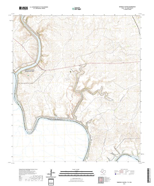 Seminole Canyon, TX,COA, US — USGS 7.5-minute topo (2022)