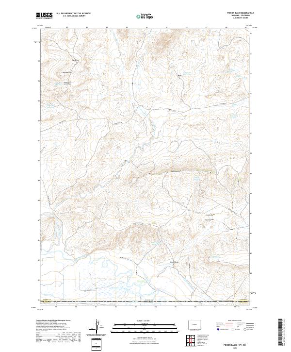 Poison Basin, WY-CO — USGS 7.5-minute topo (2021)