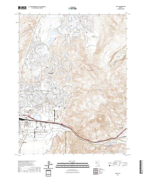 Vista, NV — USGS 7.5-minute topo (2021)