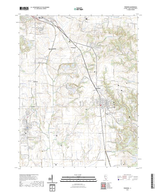 Freeburg, IL — USGS 7.5-minute topo (2024)