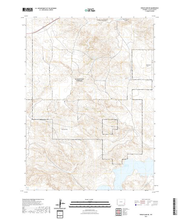 Wheatland NE, WY — USGS 7.5-minute topo (2021)