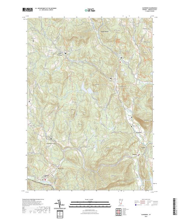 Cavendish, VT — USGS 7.5-minute topo (2024)