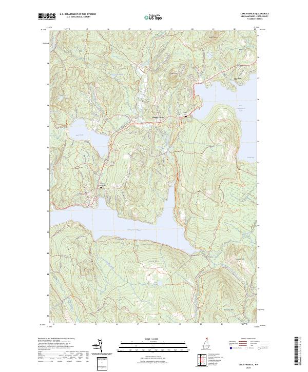 Lake Francis, NH — USGS 7.5-minute topo (2024)