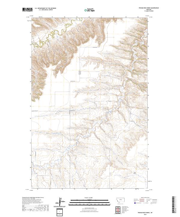 Possum Run Creek, MT — USGS 7.5-minute topo (2024)