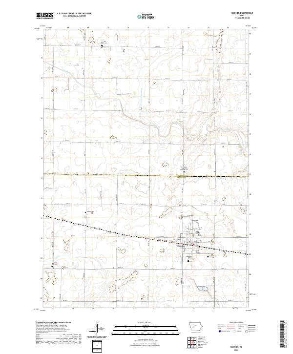 Manson, IA — USGS 7.5-minute topo (2022)