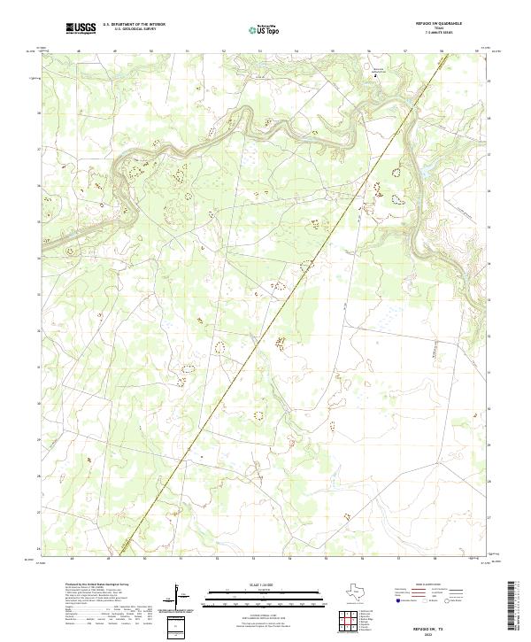 Refugio SW, TX — USGS 7.5-minute topo (2022)