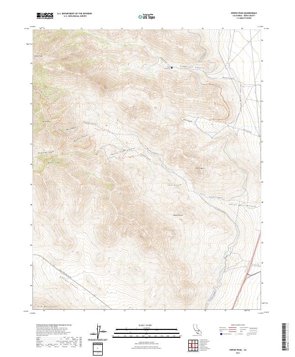 Owens Peak, CA — USGS 7.5-minute topo (2021)