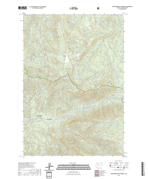 Breitenbush Hot Springs, OR — USGS 7.5-minute topo (2023)