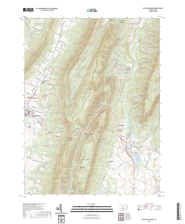 McConnellsburg, PA — USGS 7.5-minute topo (2023)
