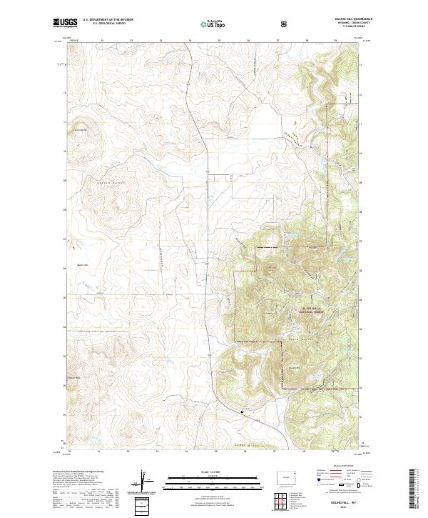 Duling Hill, WY — USGS 7.5-minute topo (2021)
