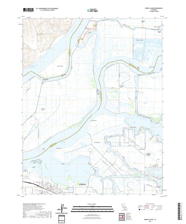 Jersey Island, CA — USGS 7.5-minute topo (2021)