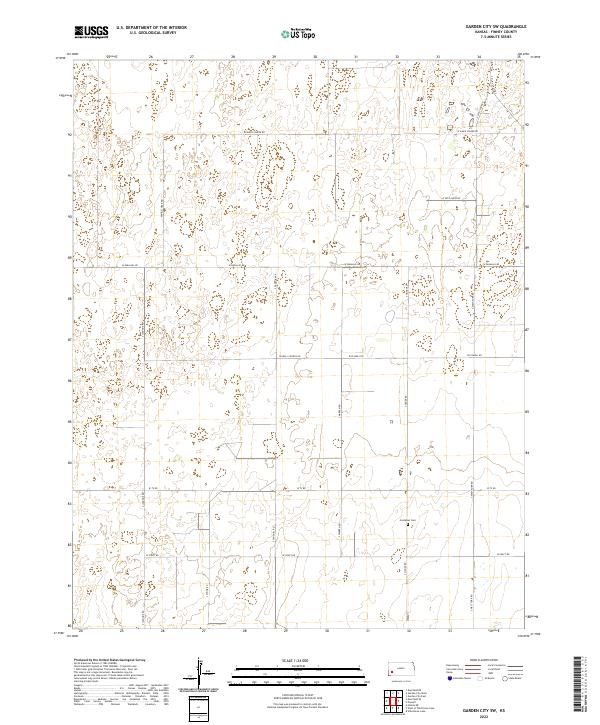 Garden City SW, KS — USGS 7.5-minute topo (2022)