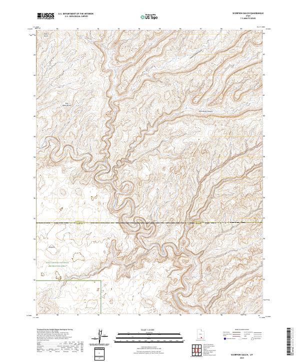 Scorpion Gulch, UT — USGS 7.5-minute topo (2023)