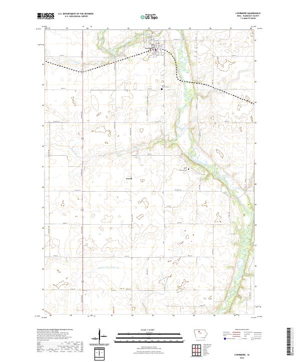 Livermore, IA — USGS 7.5-minute topo (2022)