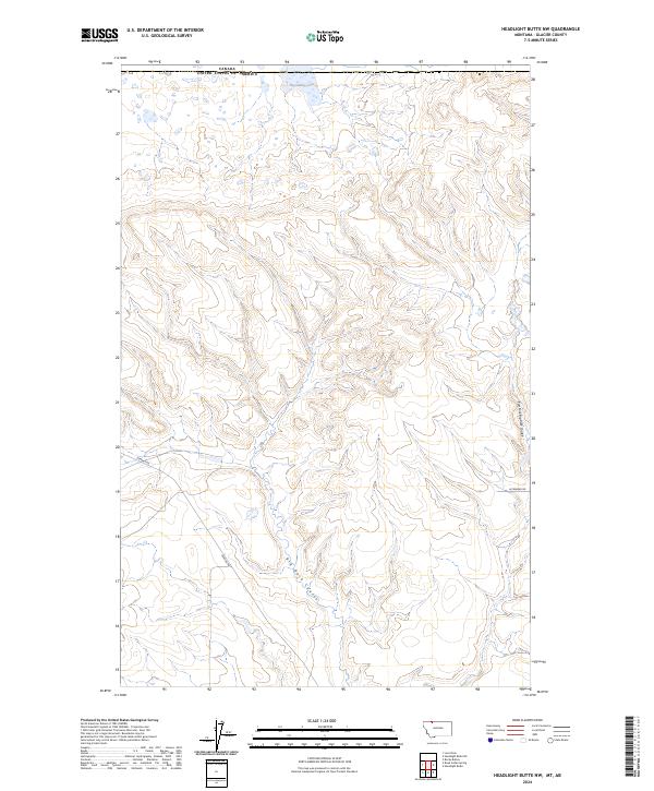 Headlight Butte NW, MT-AB — USGS 7.5-minute topo (2024)