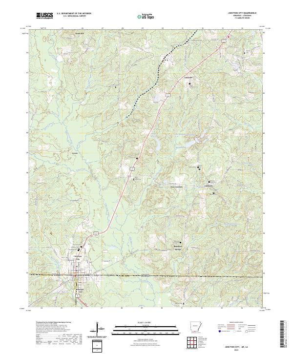 Junction City, AR-LA — USGS 7.5-minute topo (2024)