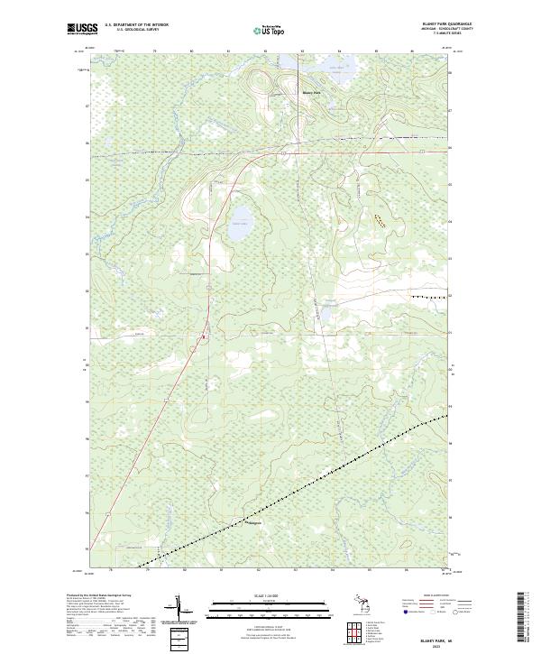 Blaney Park, MI — USGS 7.5-minute topo (2023)