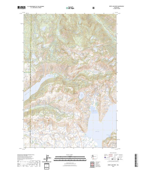 Spirit Lake West, WA — USGS 7.5-minute topo (2023)