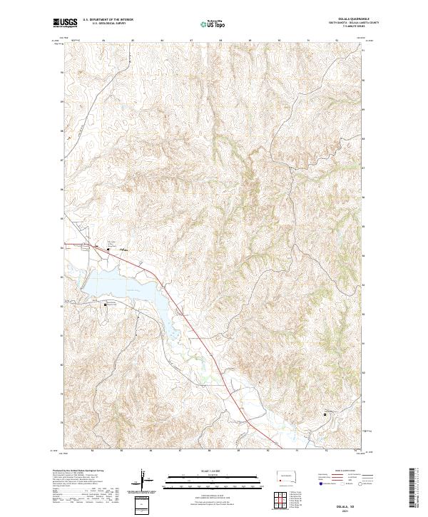 Oglala, SD — USGS 7.5-minute topo (2021)