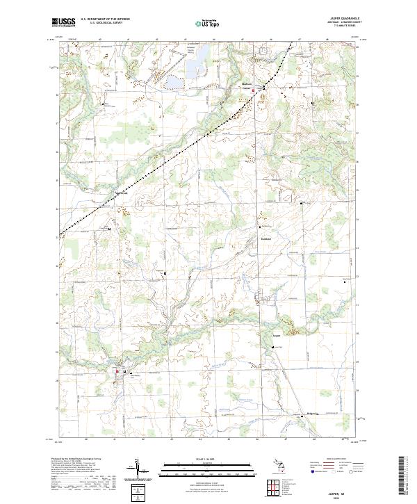 Jasper, MI — USGS 7.5-minute topo (2023)