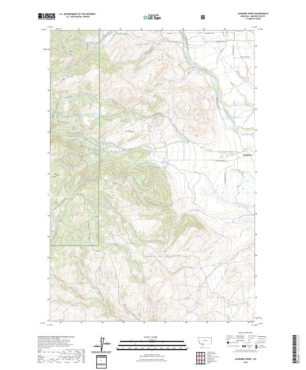 Leonard Creek, MT — USGS 7.5-minute topo (2024)