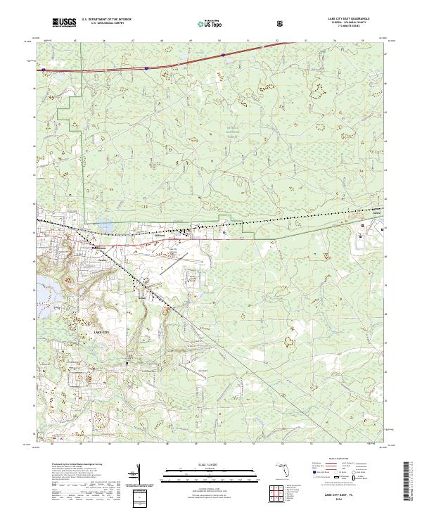 Lake City East, FL — USGS 7.5-minute topo (2024)