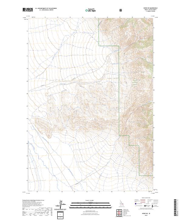 Howe NE, ID — USGS 7.5-minute topo (2023)