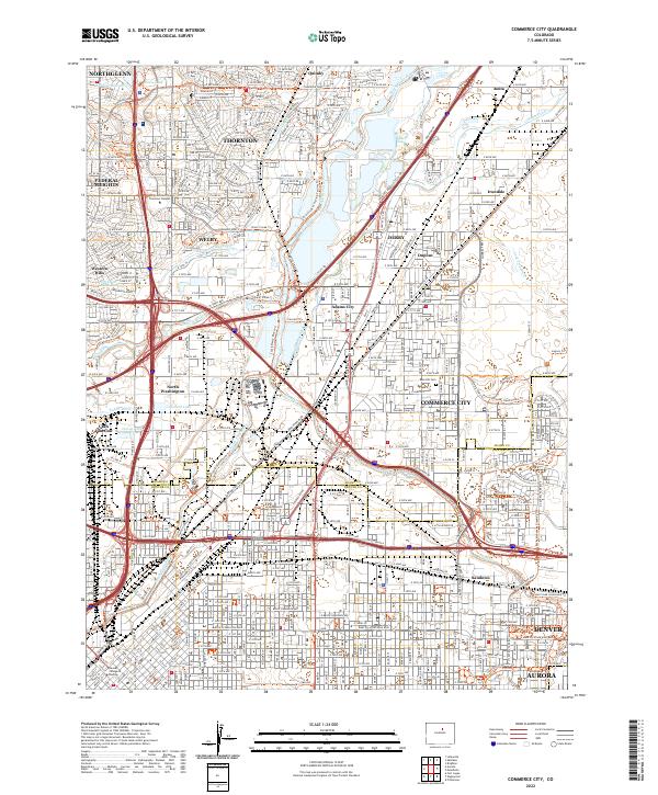 Commerce City, CO — USGS 7.5-minute topo (2022)