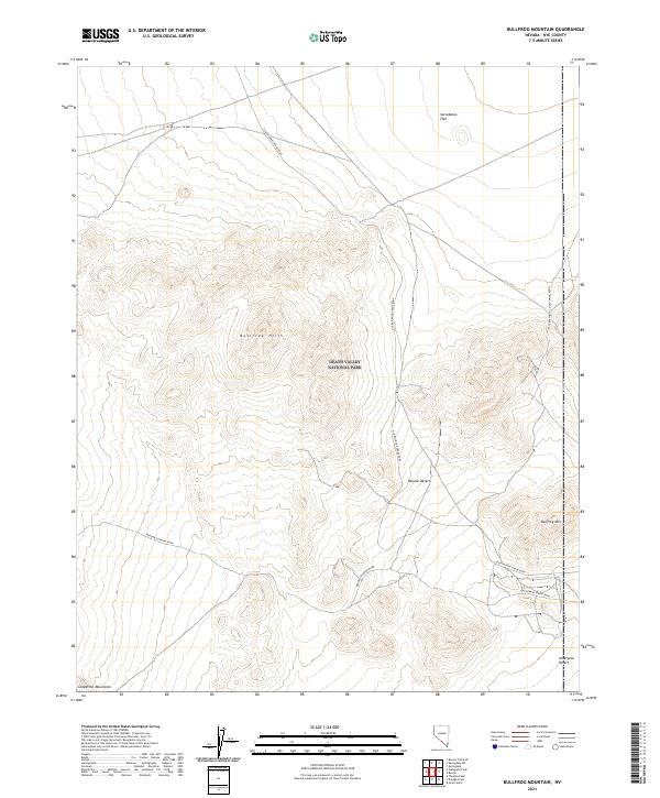 Bullfrog Mountain, NV — USGS 7.5-minute topo (2021)