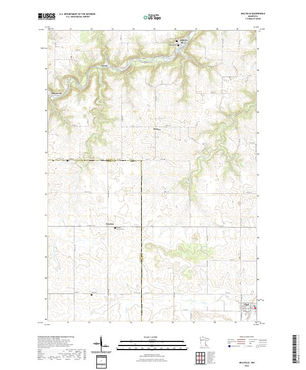 Millville, MN — USGS 7.5-minute topo (2022)