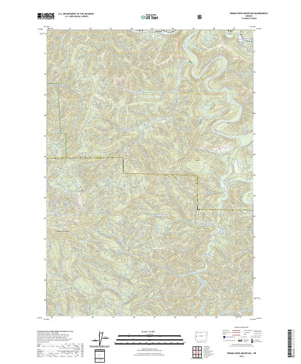 Roman Nose Mountain, OR — USGS 7.5-minute topo (2024)