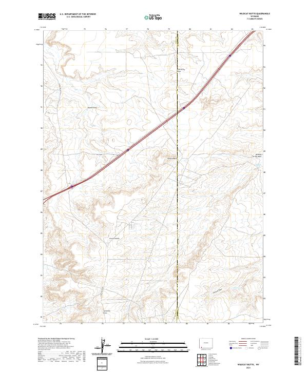 Wildcat Butte, WY — USGS 7.5-minute topo (2021)