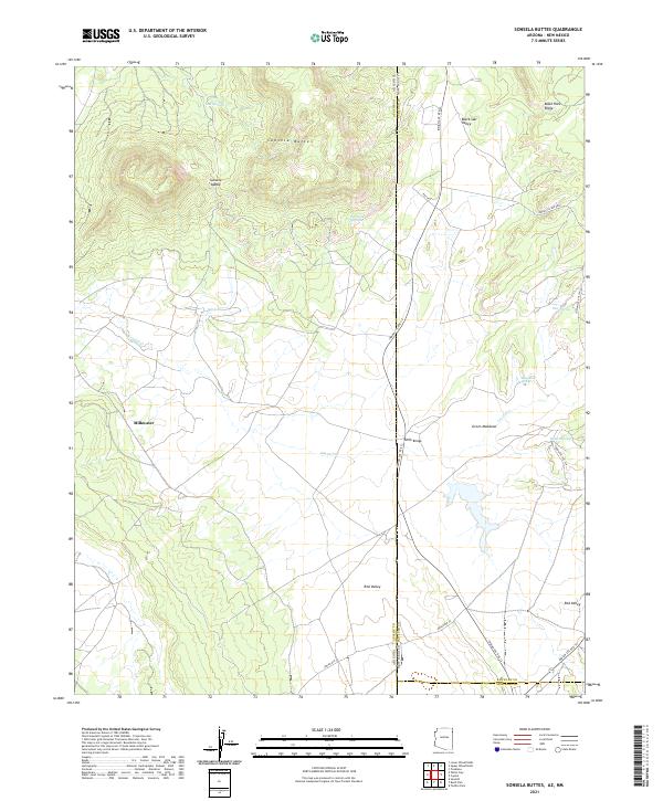 Sonsela Buttes, AZ-NM — USGS 7.5-minute topo (2021)