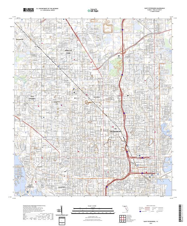 Saint Petersburg, FL — USGS 7.5-minute topo (2024)