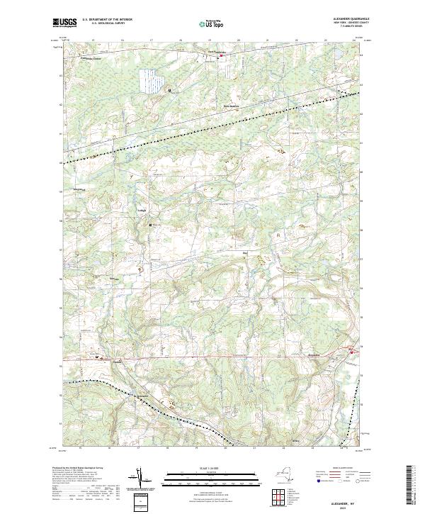 Alexander, NY — USGS 7.5-minute topo (2023)