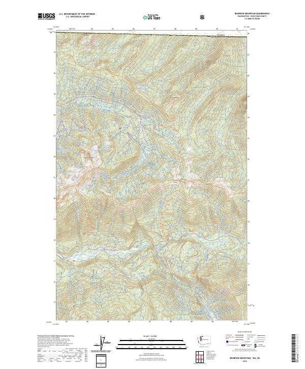 Bearpaw Mountain, WA-BC — USGS 7.5-minute topo (2023)
