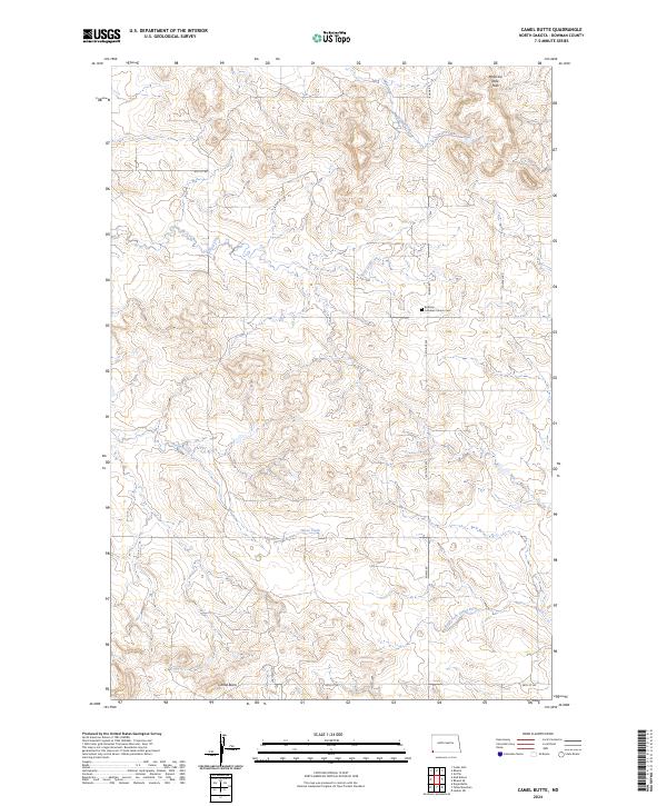 Camel Butte, ND — USGS 7.5-minute topo (2024)