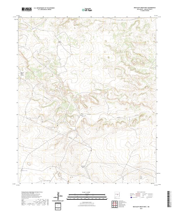 Red Bluff Draw West, NM — USGS 7.5-minute topo (2023)
