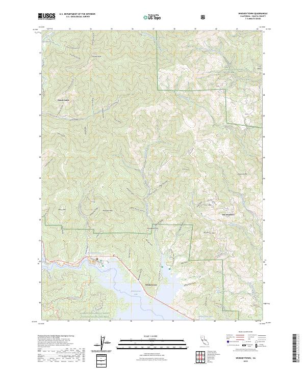Whiskeytown, CA — USGS 7.5-minute topo (2023)