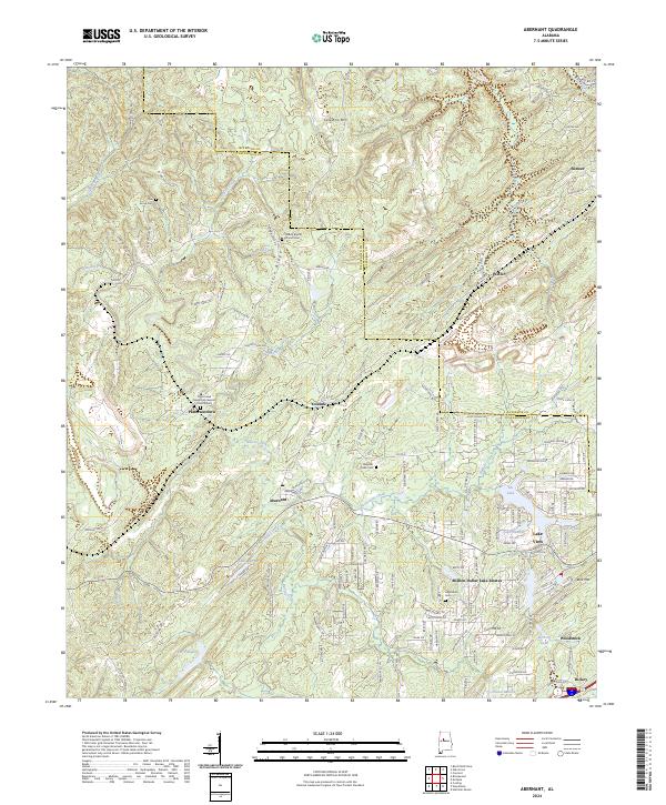 Abernant, AL — USGS 7.5-minute topo (2024)