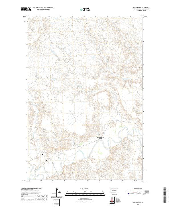 Glencross SE, SD — USGS 7.5-minute topo (2021)