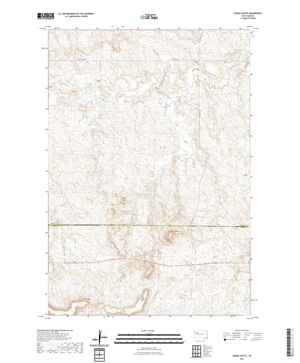Signal Butte, SD — USGS 7.5-minute topo (2021)