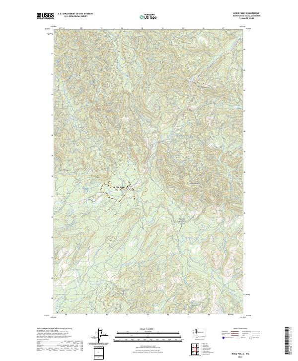 Hoko Falls, WA — USGS 7.5-minute topo (2023)
