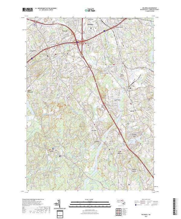 Billerica, MA — USGS 7.5-minute topo (2024)