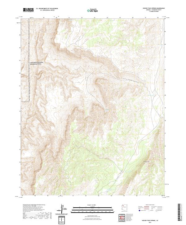 Hockey Puck Spring, AZ — USGS 7.5-minute topo (2021)