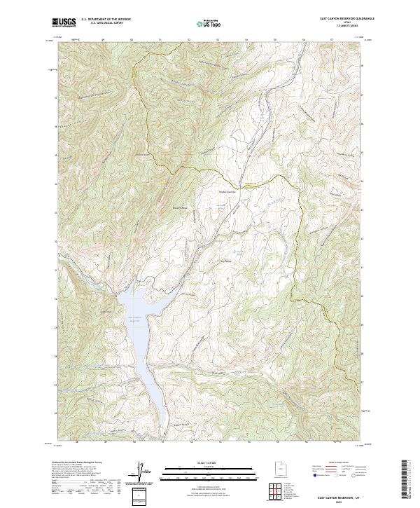 East Canyon Reservoir, UT — USGS 7.5-minute topo (2023)
