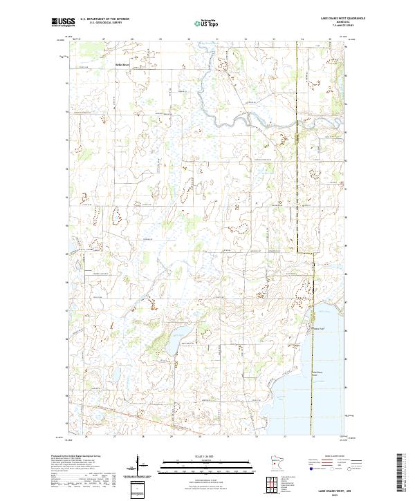 Lake Osakis West, MN — USGS 7.5-minute topo (2022)